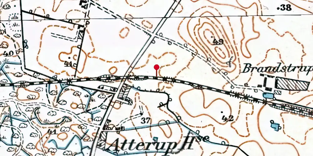 Historisk kort over Orebo Sidespor
