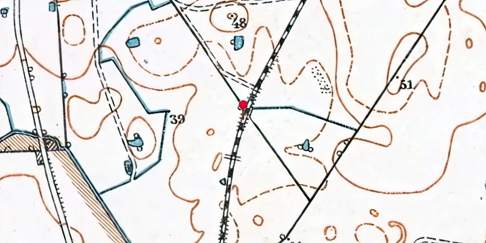 Historisk kort over Nørre Eskilstrup Sidespor