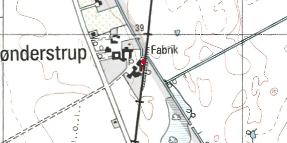 Historisk kort over Sønderstrup Sidespor Historisk kort over Sønderstrup Sidespor