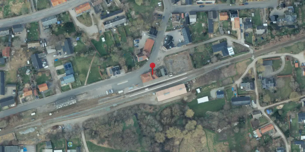 Historisk kort over Ruds Vedby Station [1901-2002]