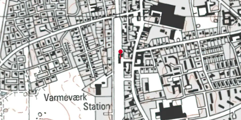 Historisk kort over Høng Station [1898-1999]