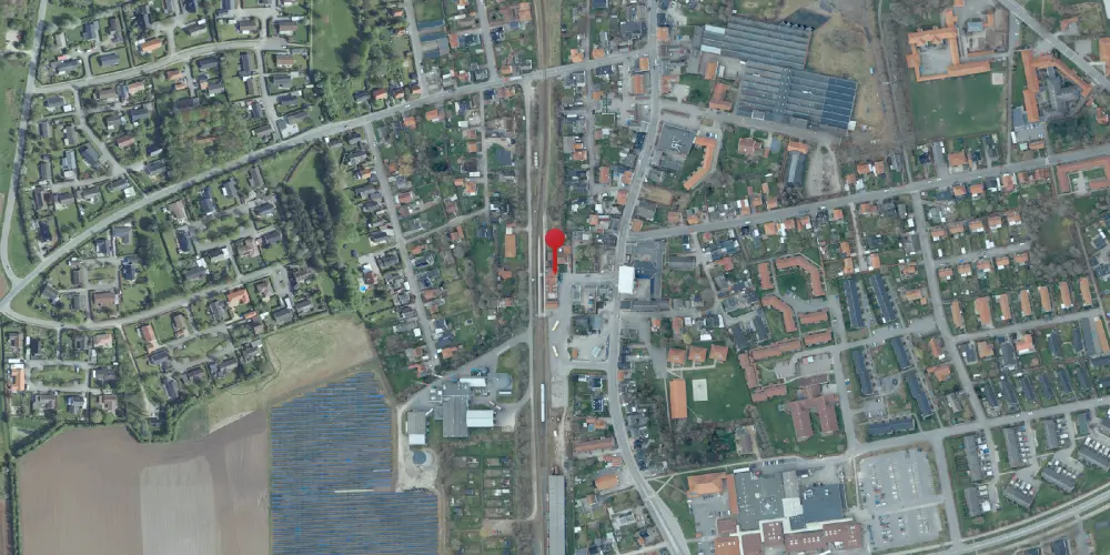 Historisk kort over Høng Station [1898-1999]