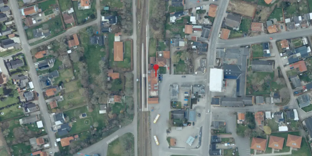 Historisk kort over Høng Station [1898-1999]