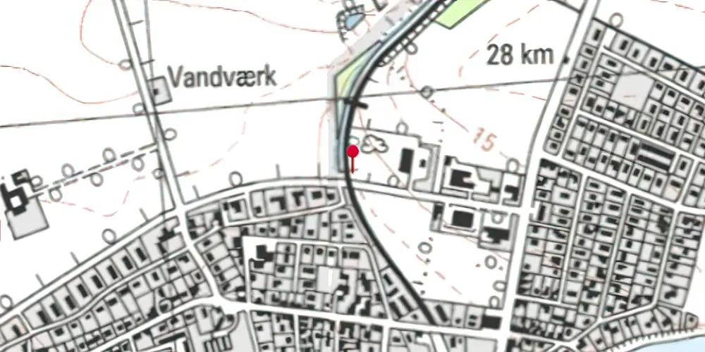 Historisk kort over Rødvig Trinbræt