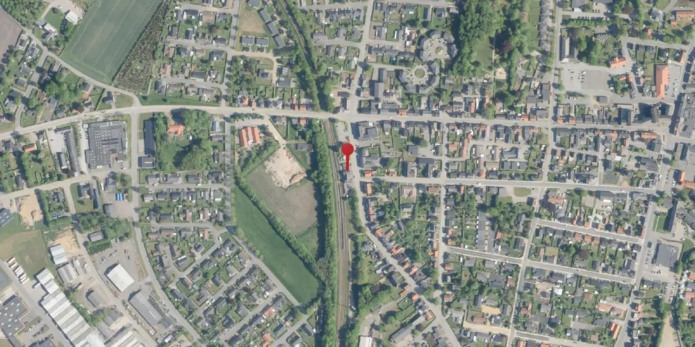 Historisk kort over Aulum Station [1904-1973]