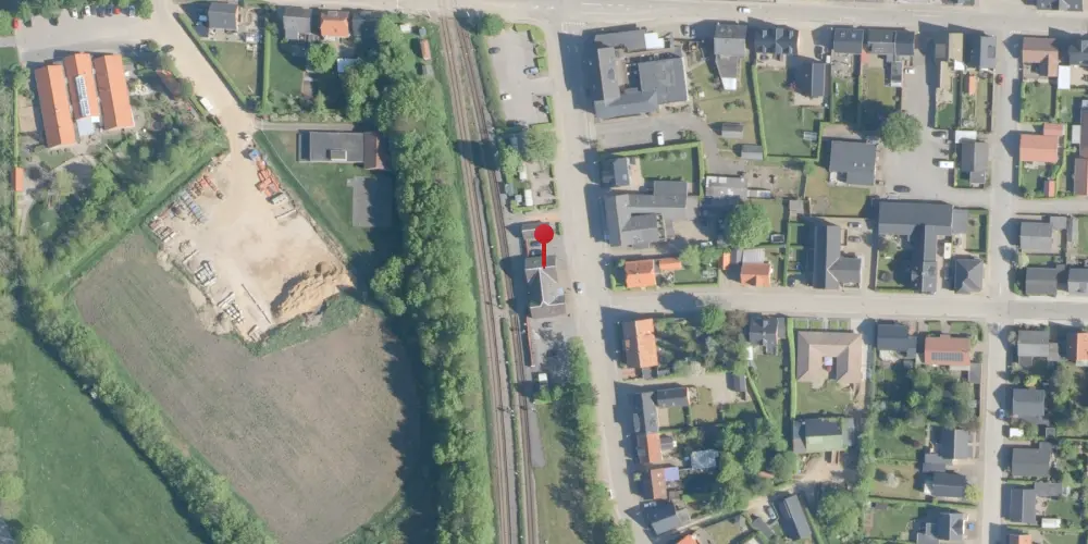 Historisk kort over Aulum Station [1904-1973]