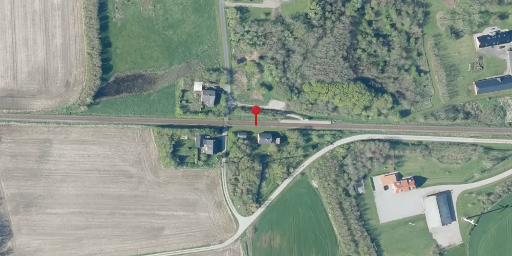 Historisk kort over Balleby Station [1906-1965]