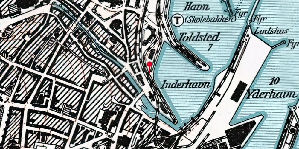 Historisk kort over Dokk1 Letbanestation Historisk kort over Dokk1 Letbanestation