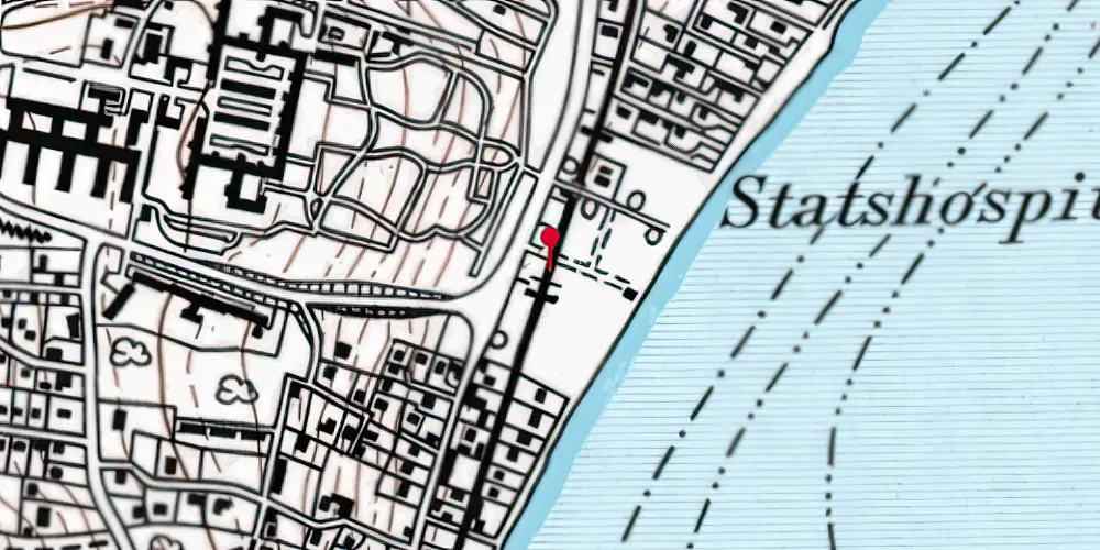 Historisk kort over Risskov Strandpark Letbanestation