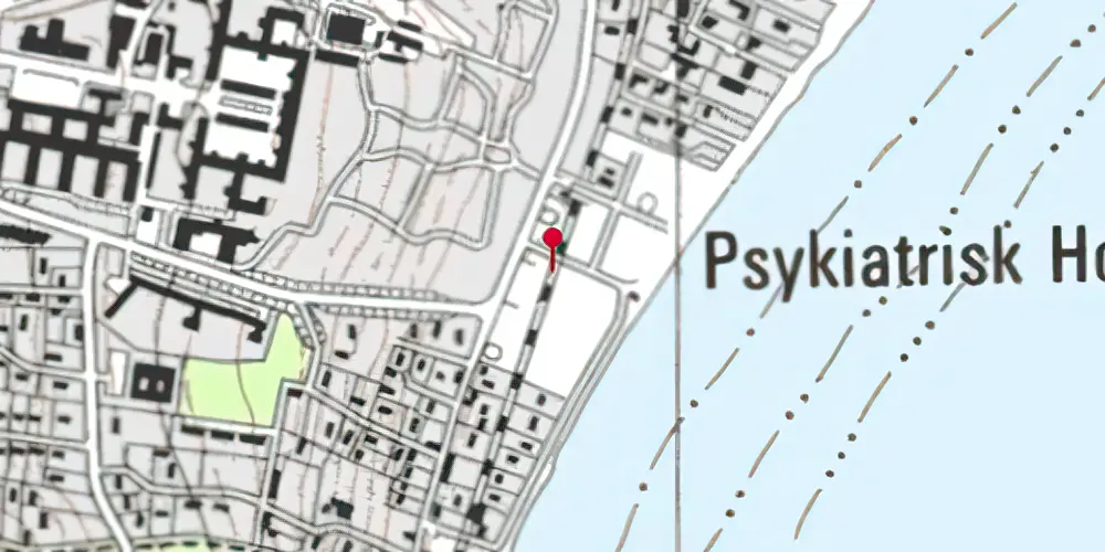 Historisk kort over Risskov Strandpark Letbanestation