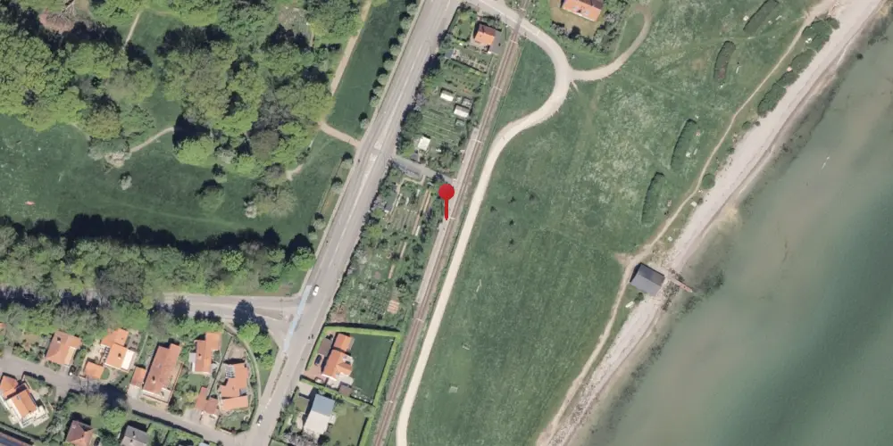 Historisk kort over Risskov Strandpark Letbanestation