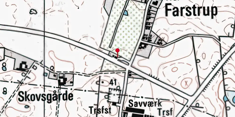 Historisk kort over Farstrup Station