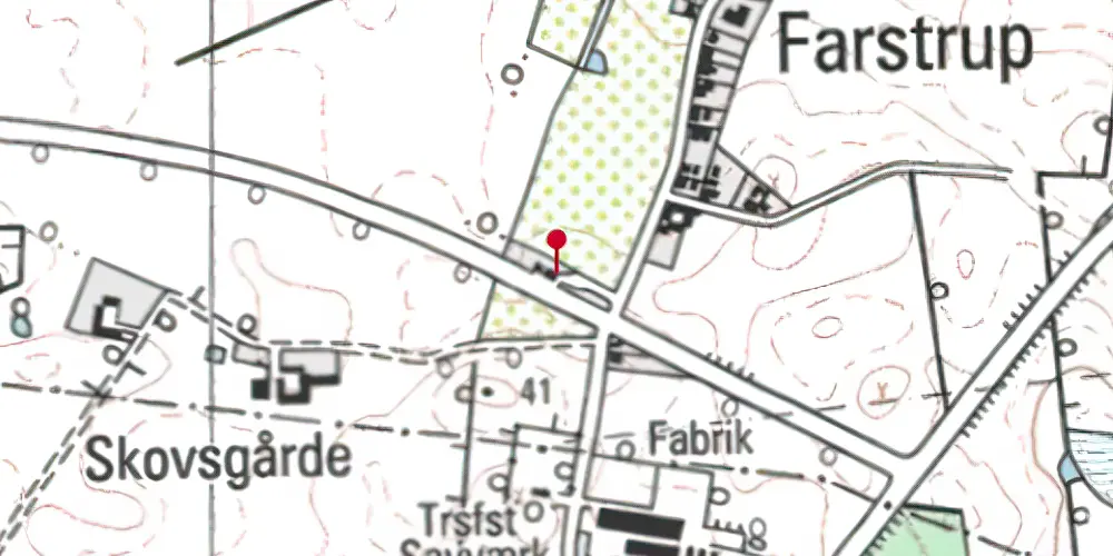 Historisk kort over Farstrup Station