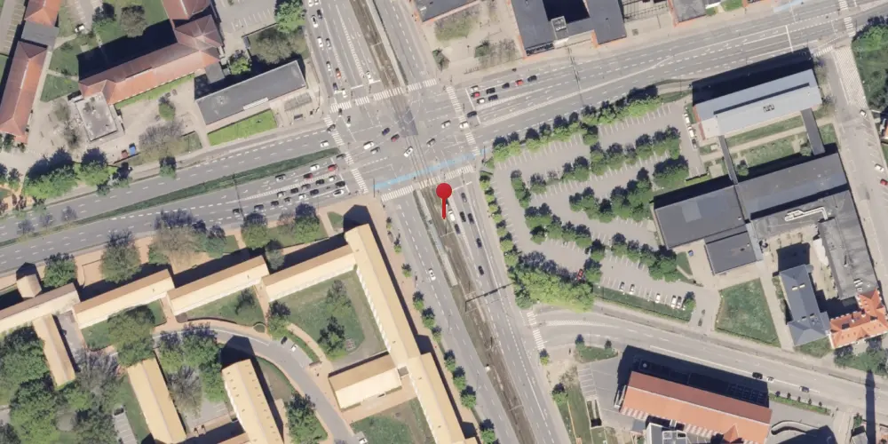 Historisk kort over Aarhus Universitet (Ringgaden) Letbanestation