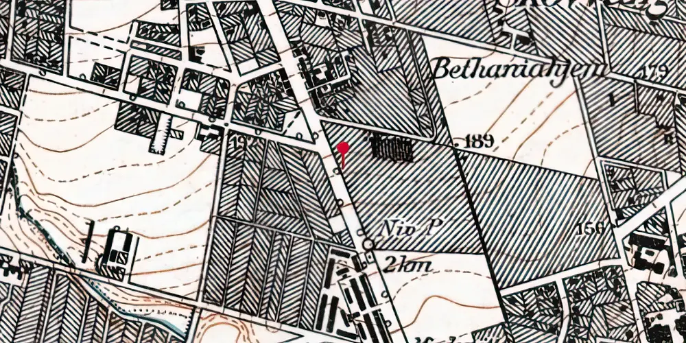 Historisk kort over Stjernepladsen Letbanestation Historisk kort over Stjernepladsen Letbanestation