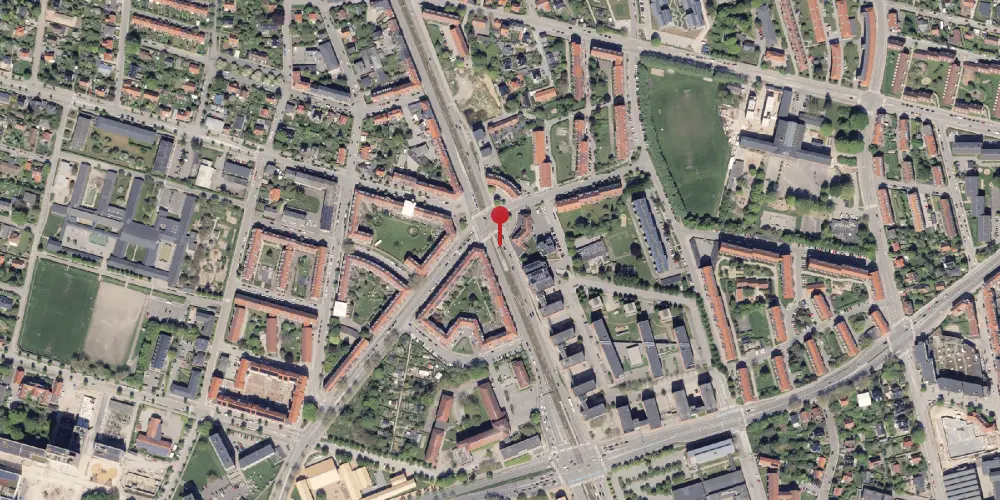 Historisk kort over Stjernepladsen Letbanestation Historisk kort over Stjernepladsen Letbanestation