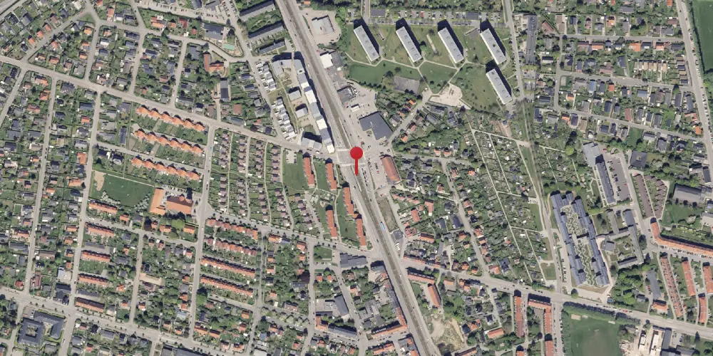 Historisk kort over Stockholmsgade Letbanestation