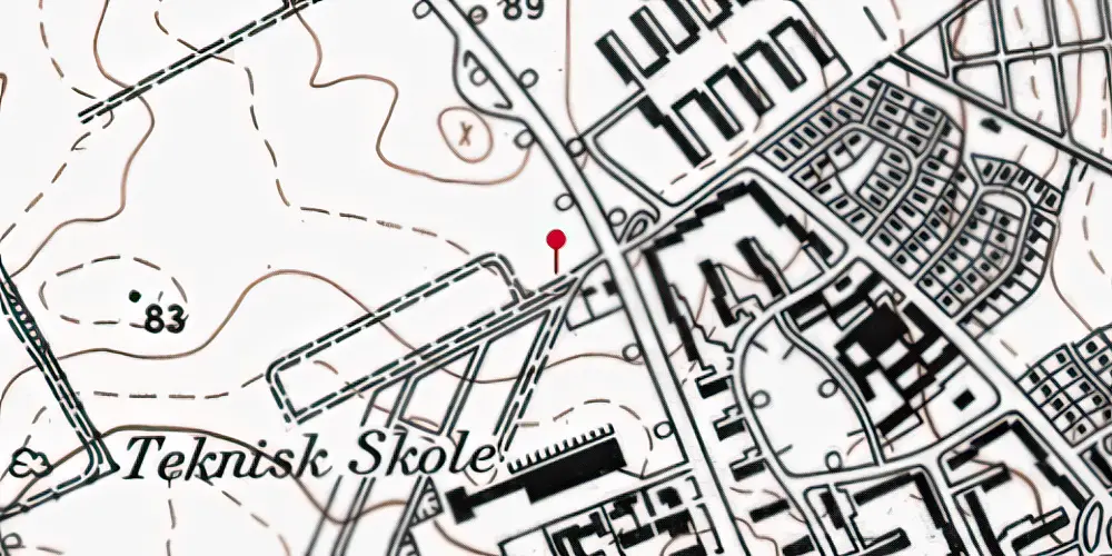 Historisk kort over Nehrus Allé Letbanestation Historisk kort over Nehrus Allé Letbanestation