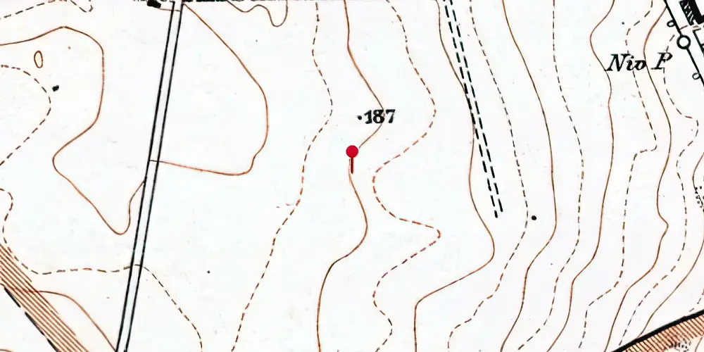 Historisk kort over Aarhus Universitetshospital Letbanestation