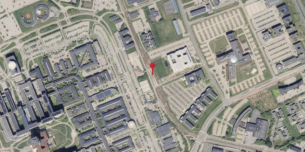 Historisk kort over Aarhus Universitetshospital Letbanestation