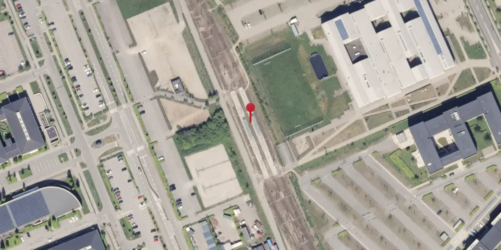 Historisk kort over Aarhus Universitetshospital Letbanestation