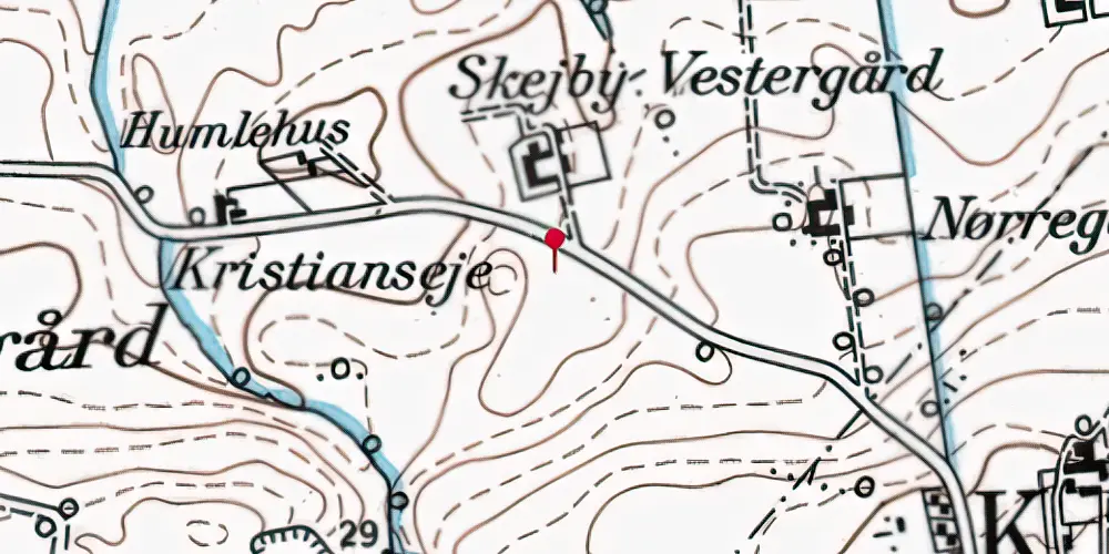 Historisk kort over Humlehuse Letbanestation