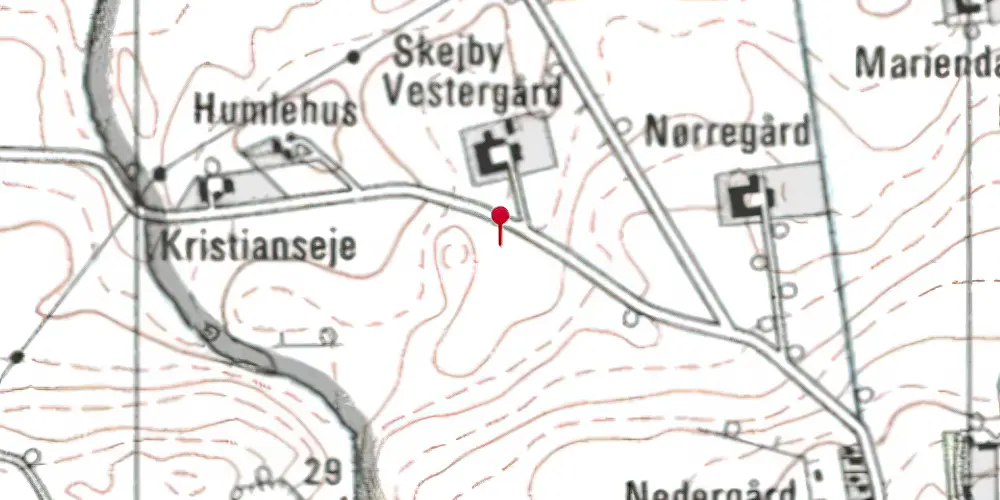 Historisk kort over Humlehuse Letbanestation