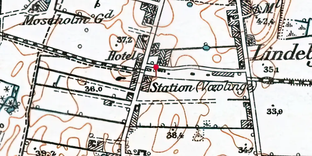 Historisk kort over Veflinge Station Historisk kort over Veflinge Station