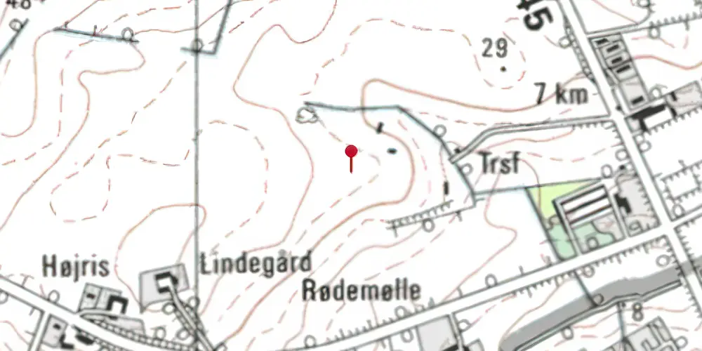 Historisk kort over Klokhøjen Letbanestation Historisk kort over Klokhøjen Letbanestation
