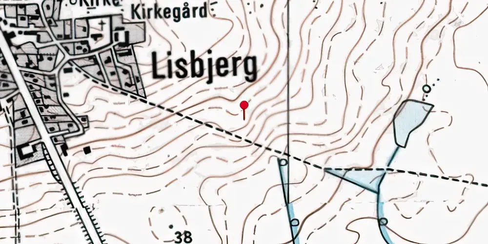 Historisk kort over Lisbjerg - Terp Letbanestation Historisk kort over Lisbjerg - Terp Letbanestation