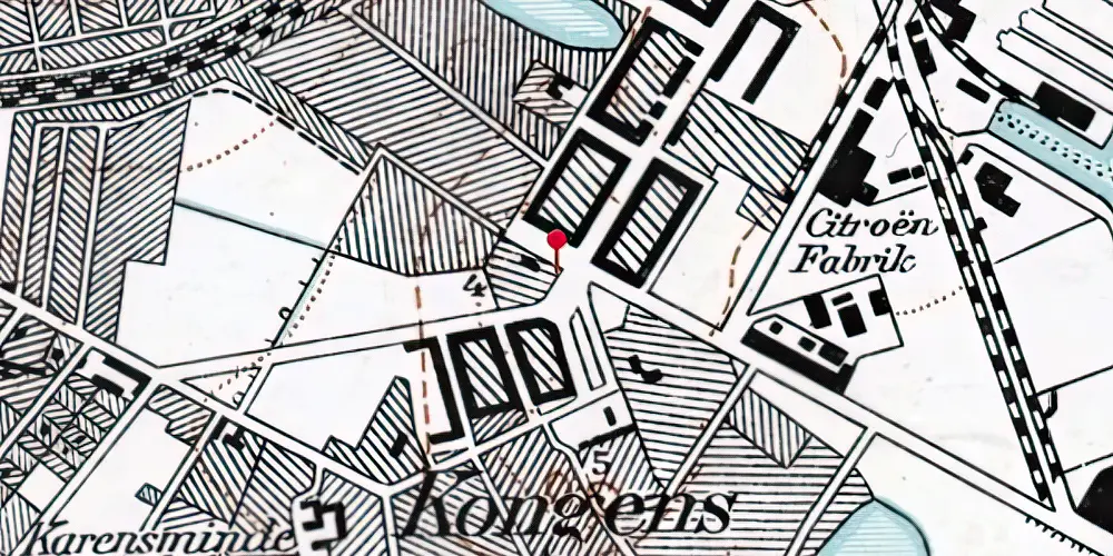 Historisk kort over Mozarts Plads Metrostation Historisk kort over Mozarts Plads Metrostation