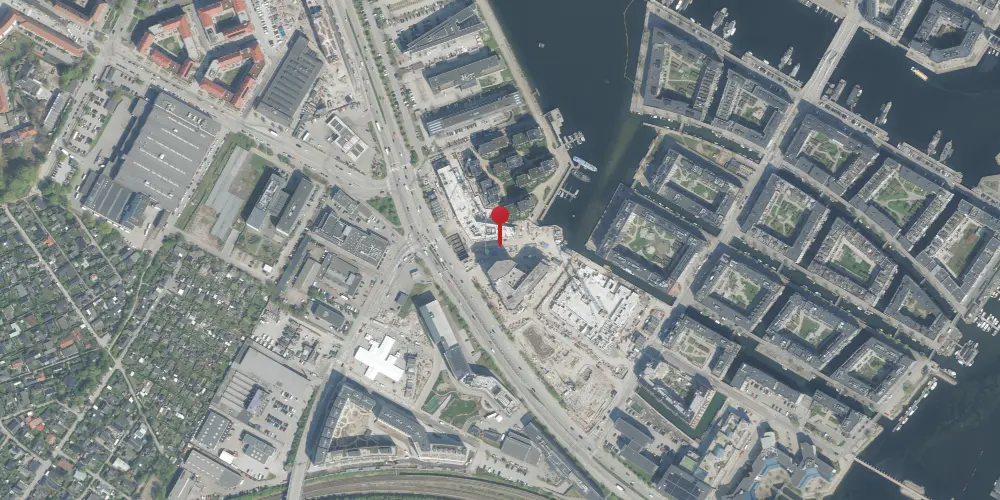 Historisk kort over Sluseholmen Metrostation