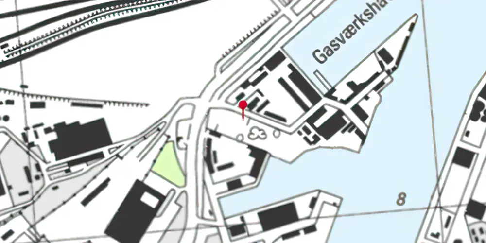 Historisk kort over Havneholmen Metrostation Historisk kort over Havneholmen Metrostation