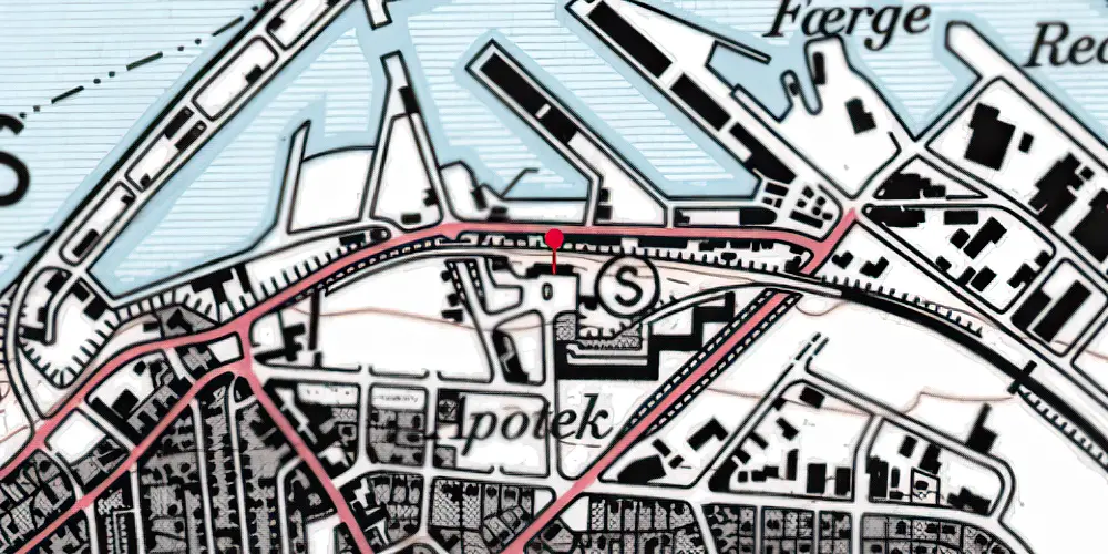 Historisk kort over Hirtshals Havn Station [1939-2016]