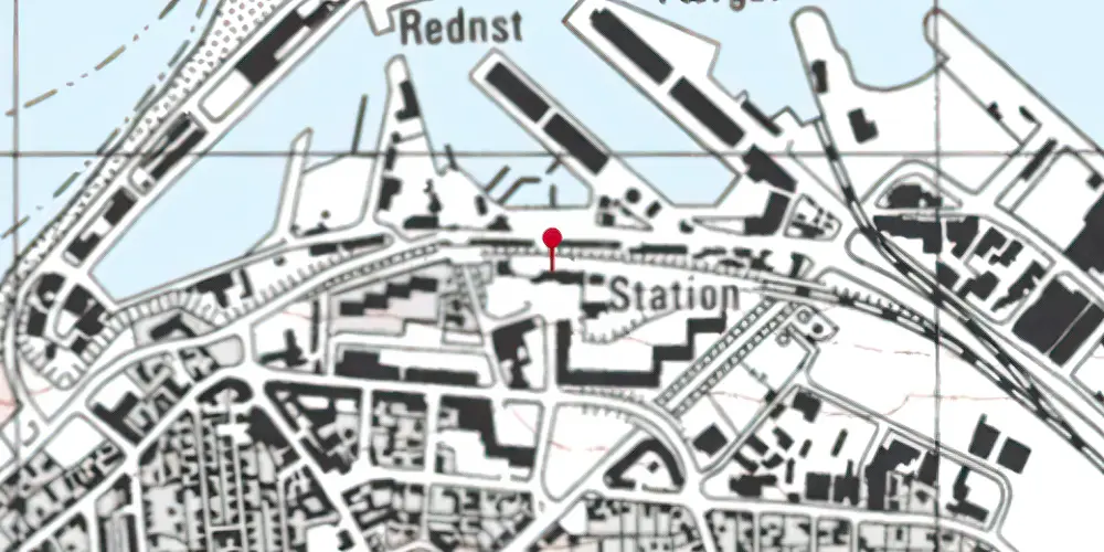 Historisk kort over Hirtshals Havn Station [1939-2016]