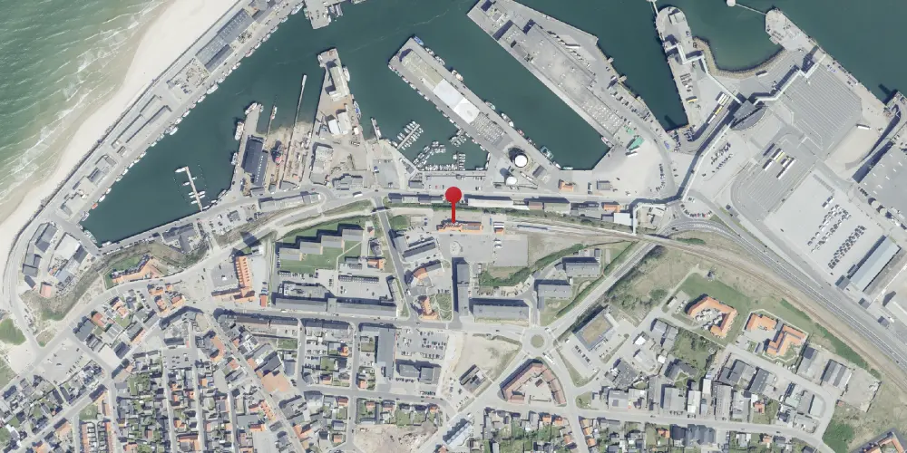 Historisk kort over Hirtshals Havn Station [1939-2016]