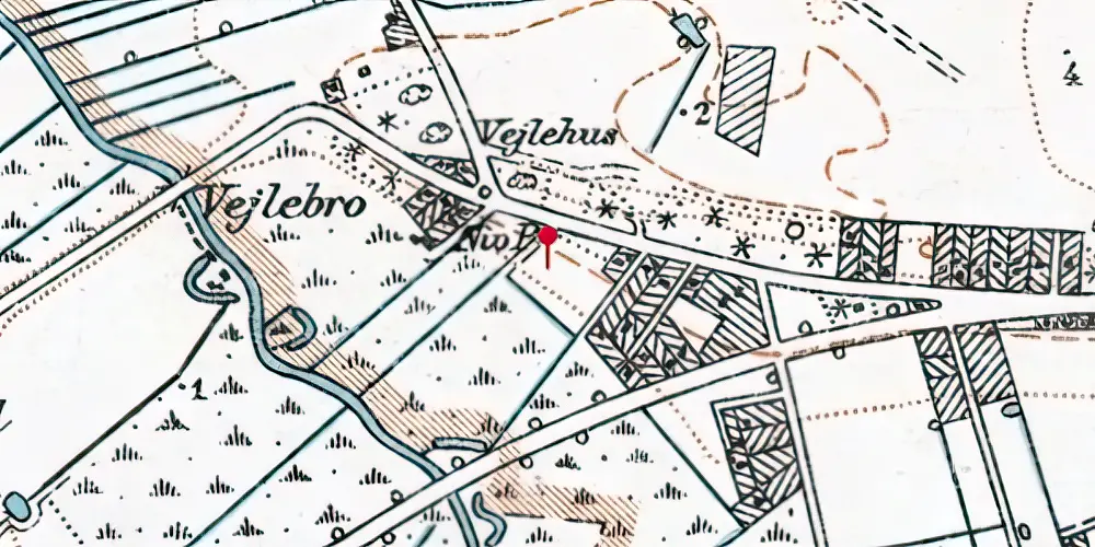 Historisk kort over Strandhaven Letbanestation Historisk kort over Strandhaven Letbanestation