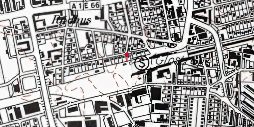 Historisk kort over Glostrup Station Letbanestation Historisk kort over Glostrup Station Letbanestation