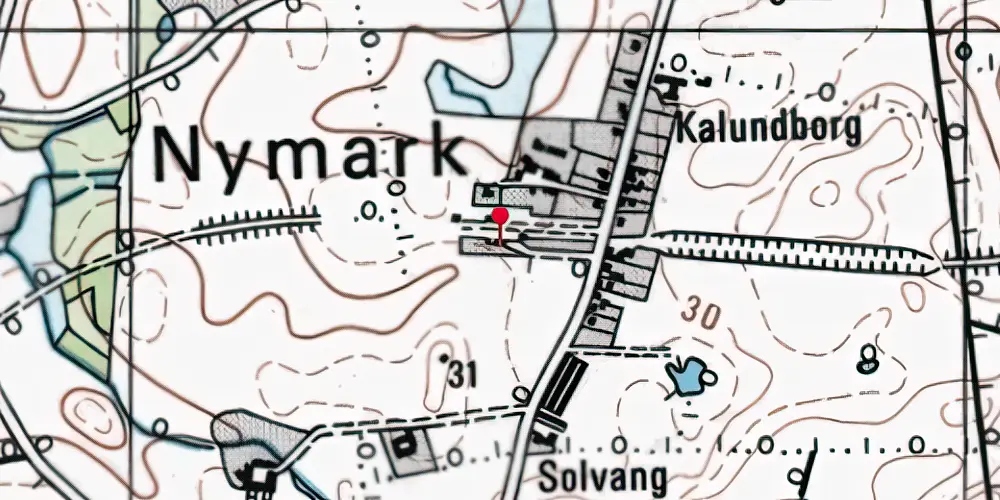 Historisk kort over Nymark Station Historisk kort over Nymark Station