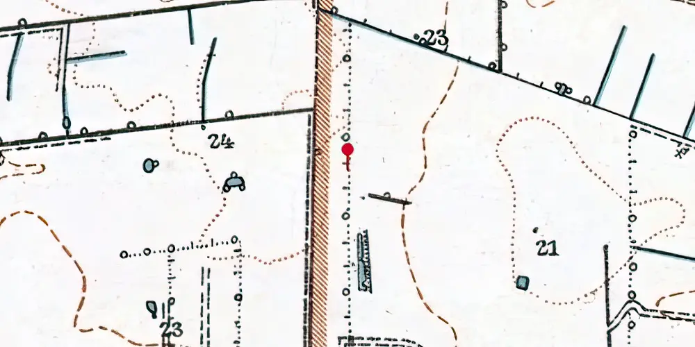 Historisk kort over Glostrup Nord Letbanestation
