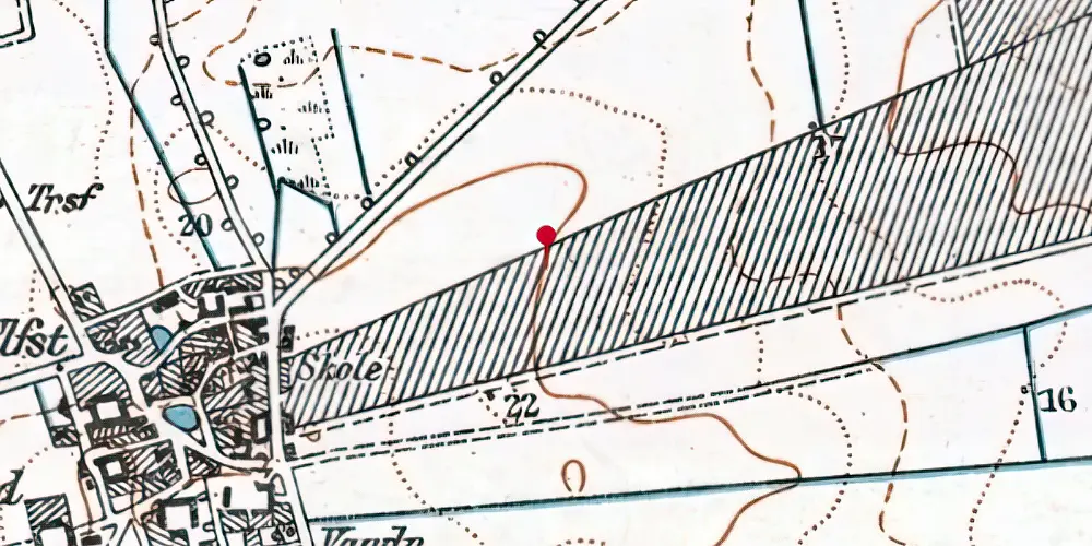 Historisk kort over Glostrup Ejby Letbanestation