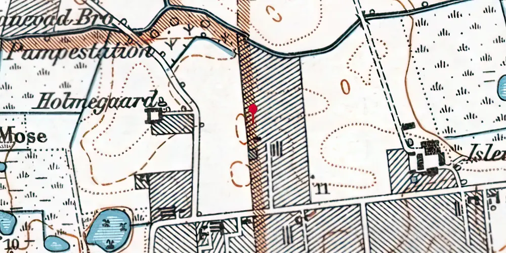 Historisk kort over Rødovre Nord Letbanestation