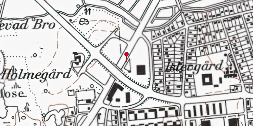 Historisk kort over Rødovre Nord Letbanestation