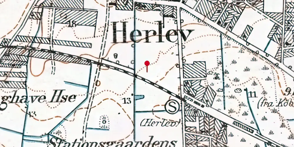 Historisk kort over Herlev Station Letbanestation Historisk kort over Herlev Station Letbanestation