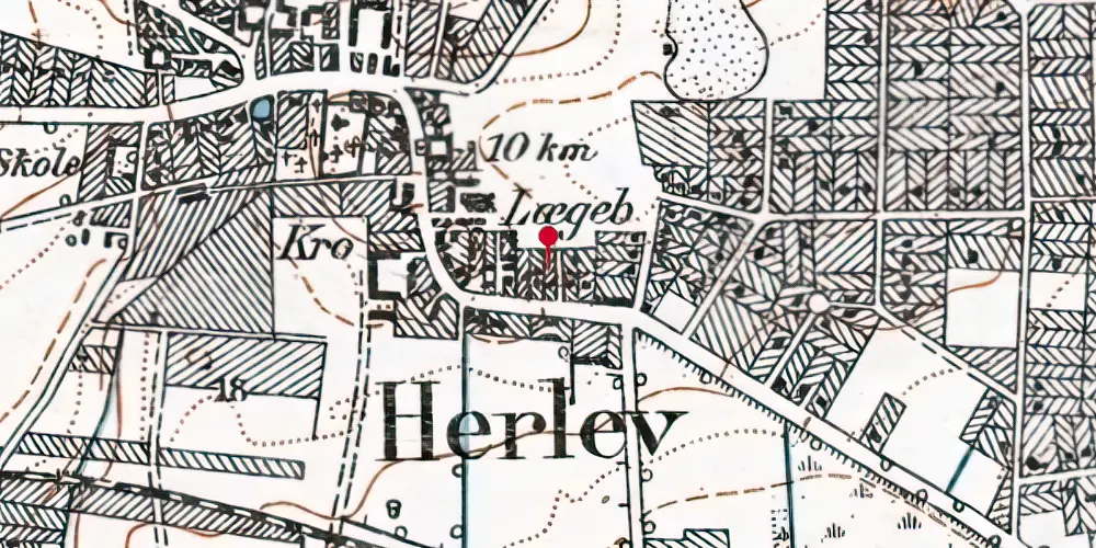 Historisk kort over Herlev Bymidte Letbanestation Historisk kort over Herlev Bymidte Letbanestation