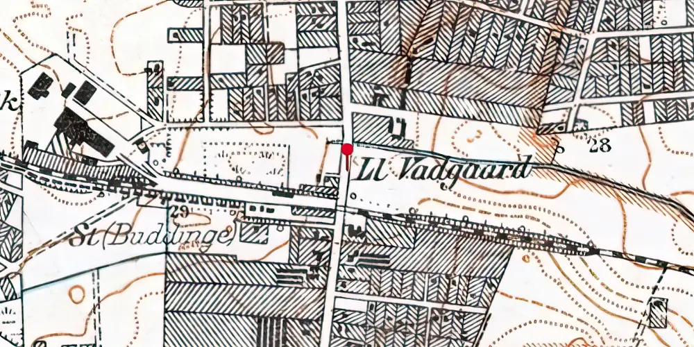 Historisk kort over Buddinge Station Letbanestation Historisk kort over Buddinge Station Letbanestation