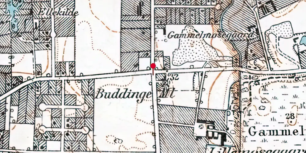 Historisk kort over Gammelmosevej Letbanestation Historisk kort over Gammelmosevej Letbanestation