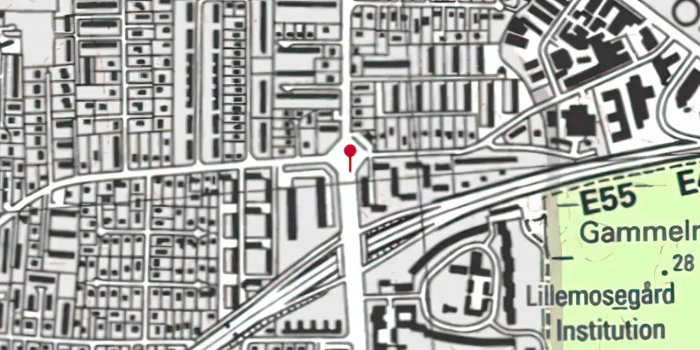Historisk kort over Gammelmosevej Letbanestation Historisk kort over Gammelmosevej Letbanestation
