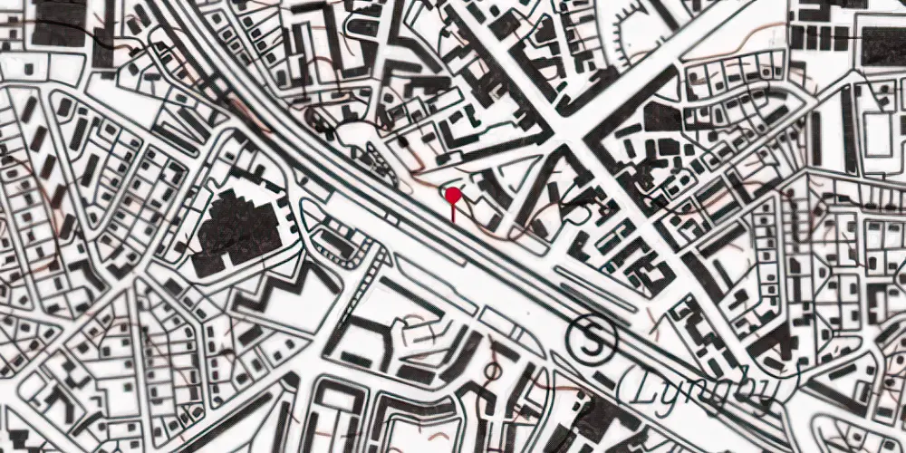 Historisk kort over Lyngby Station Letbanestation Historisk kort over Lyngby Station Letbanestation