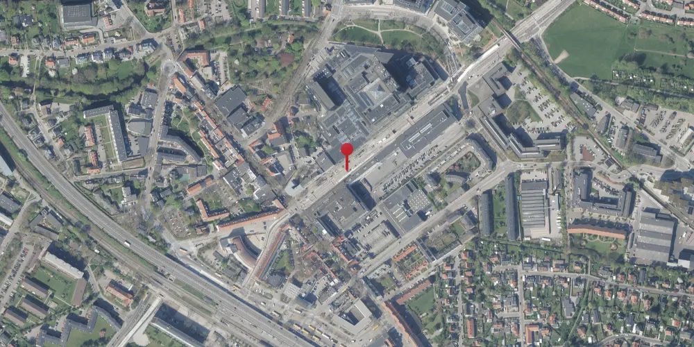 Historisk kort over Lyngby Centrum Letbanestation